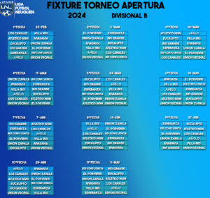 fixture lifune primera B