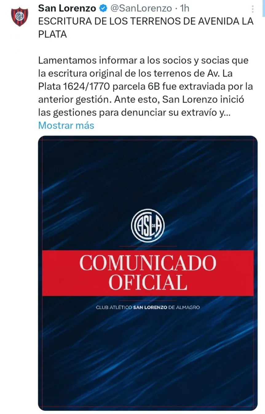 comunicado-de-san-lorenzo-sobre-la-perdida-de-la-escritura-_w862